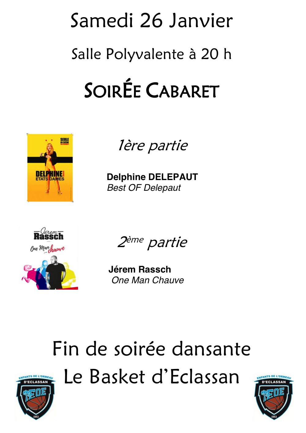 2019 - humoristes: Delphine Delepaut & Jérem Rassch